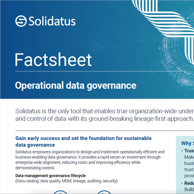 Data governance factsheet