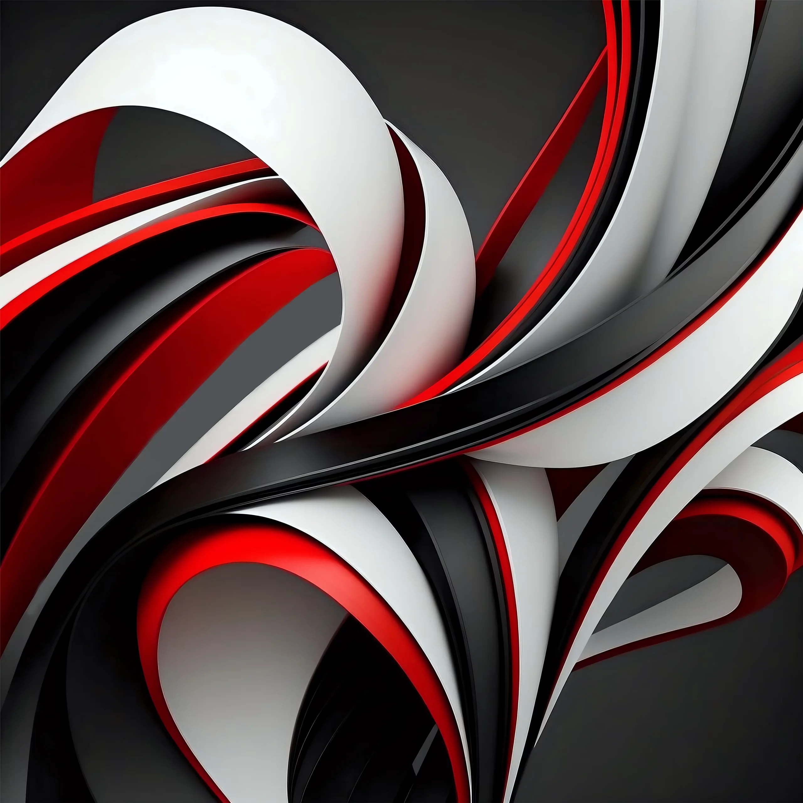 red black and white ribbons HIGH RES 2 scaled