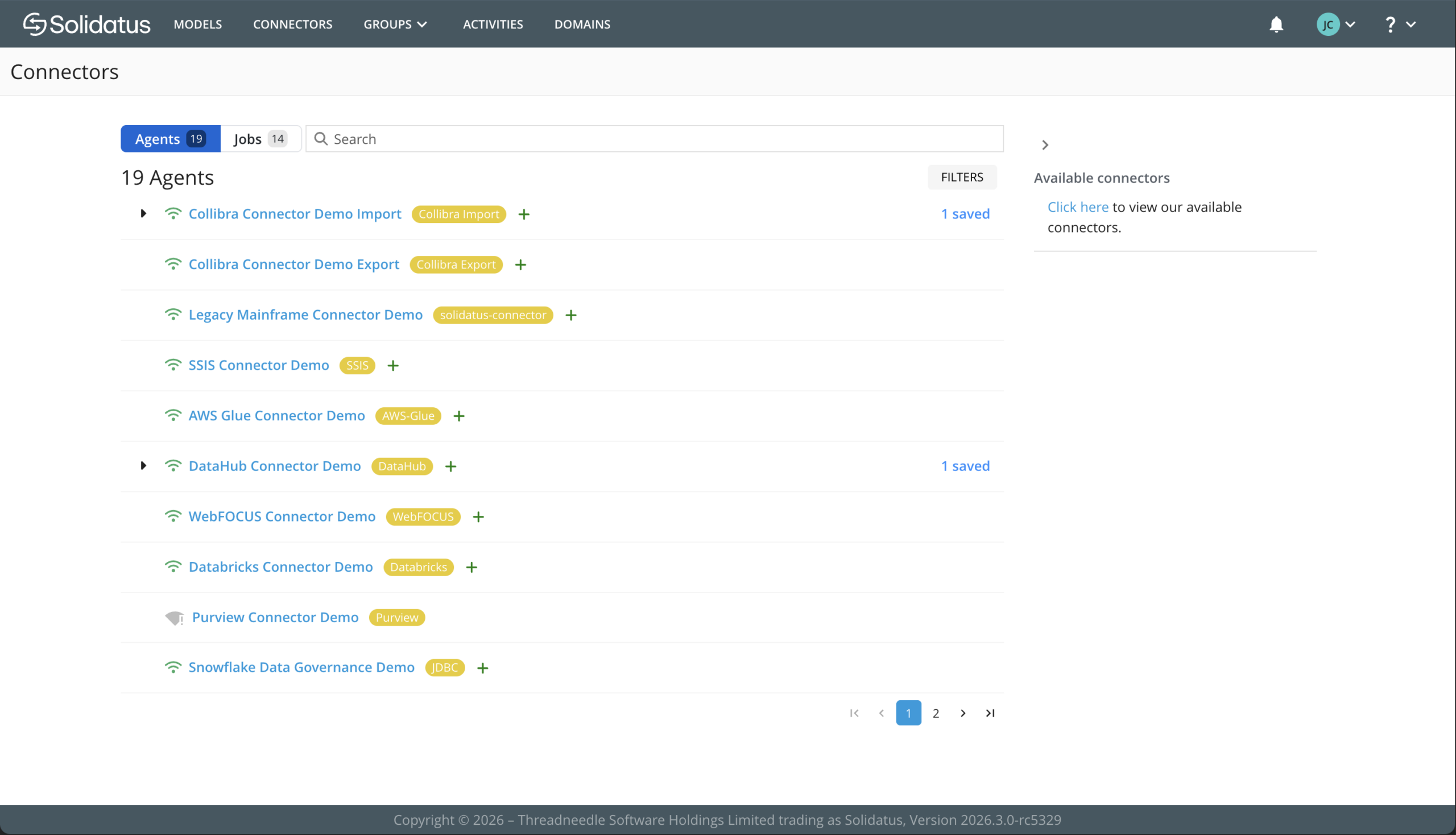 Connected catalog and integrations