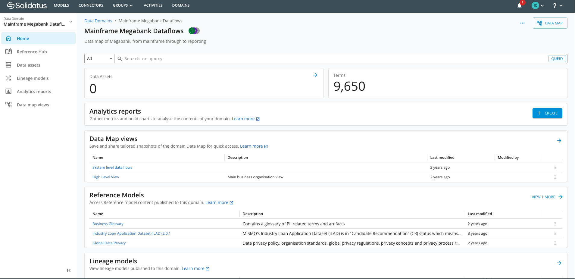 Data Domains and Data Maps